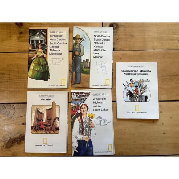 VTG 17 National Geographic CLOSE-UP USA Maps. 1970s. 2 are Canada. - Picture 5 of 5